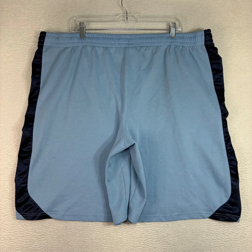Y2K UNC Tarheels Baggy Basketball Shorts Men 2XL Blue Drawstring North Carolina
